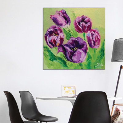 Purple Tulips by Nataly Mak - Gallery-Wrapped Canvas Giclée on Canvas