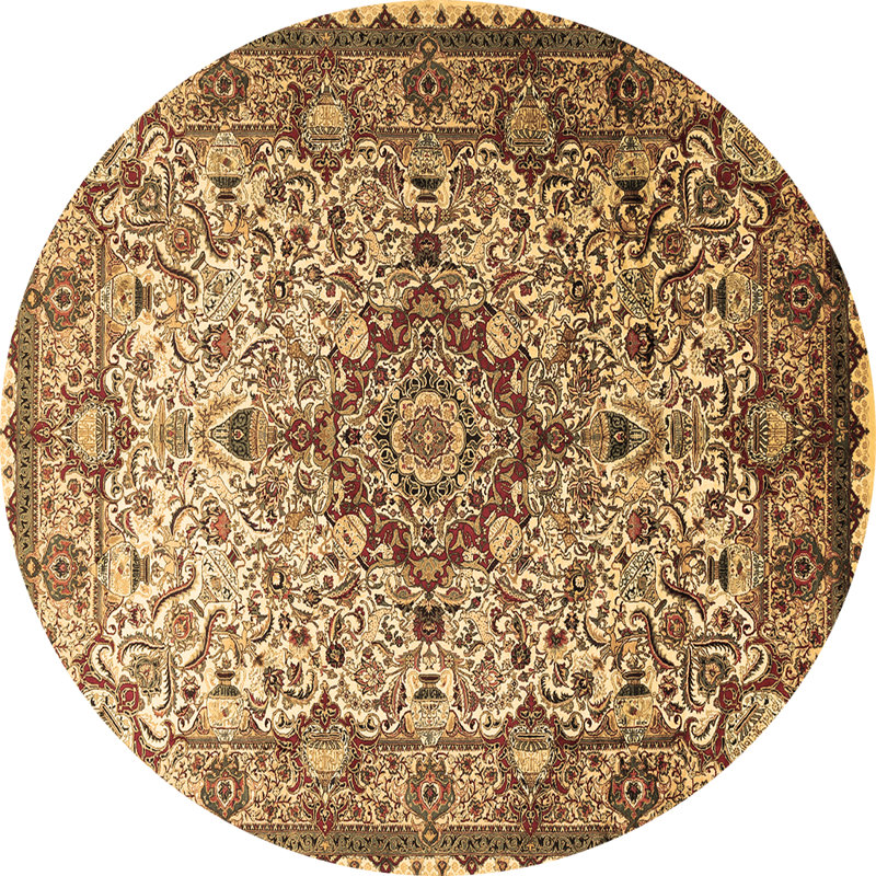 Tapis oriental brun Adraya, Rond 6 pi