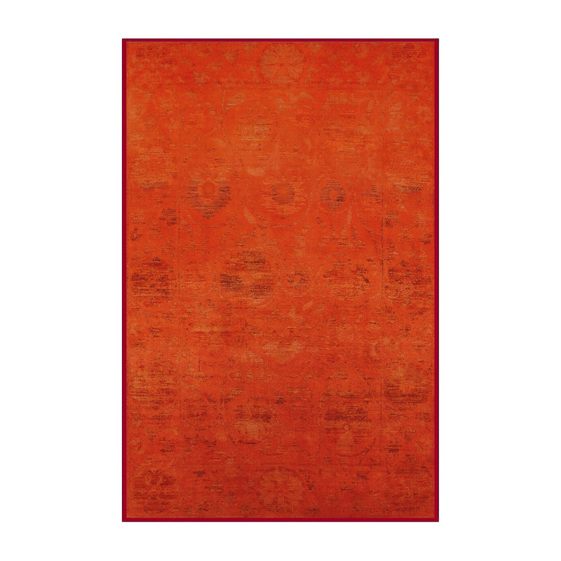 Tapis de style oriental rouge, Rectangle 7 pi x 10 pi