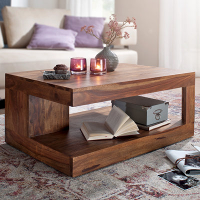 Ezell 40cm H x 35.4cm W Solid Wood Cube Bookcase