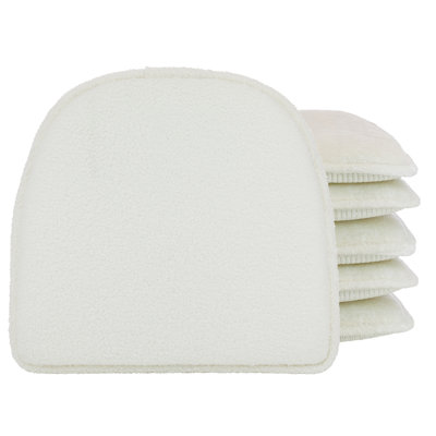 Klear Vu The Gripper Non Slip Chair Cushions, Soft & Comfortable Seat Pads, For Kitchen, Dining Or Office, Fl In White