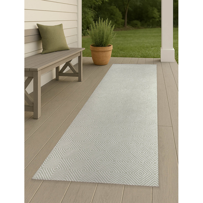 Tapis d'extérieur antidérapant Ikat, Tapis de couloir 2 pi 6 po x 8 pi