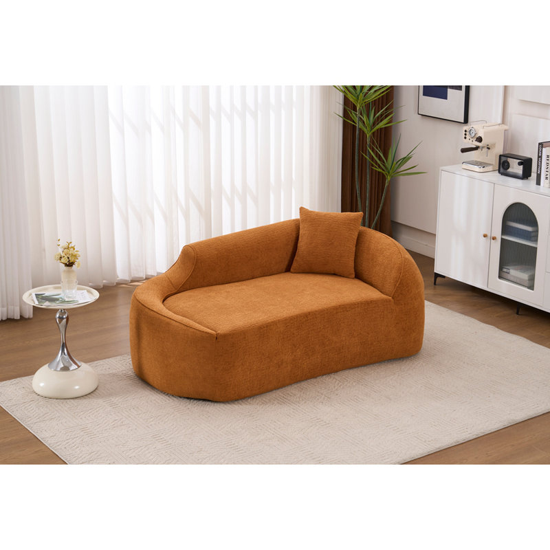 Méridienne courbée Compression, Caramel