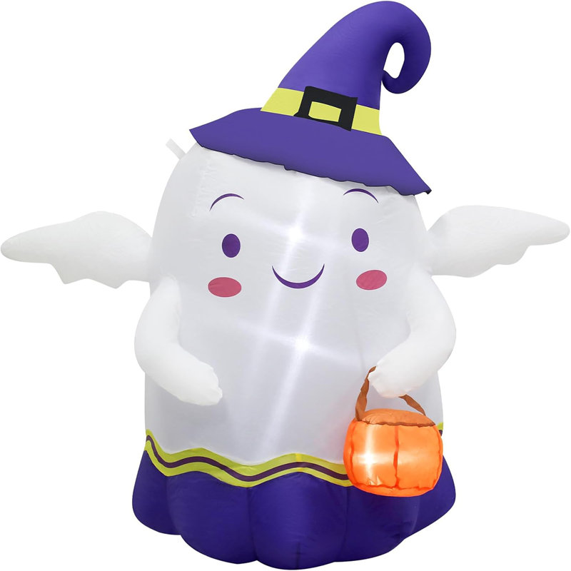 Sac de bonbon gonflable avec citrouille gonflable 4 pi Halloween