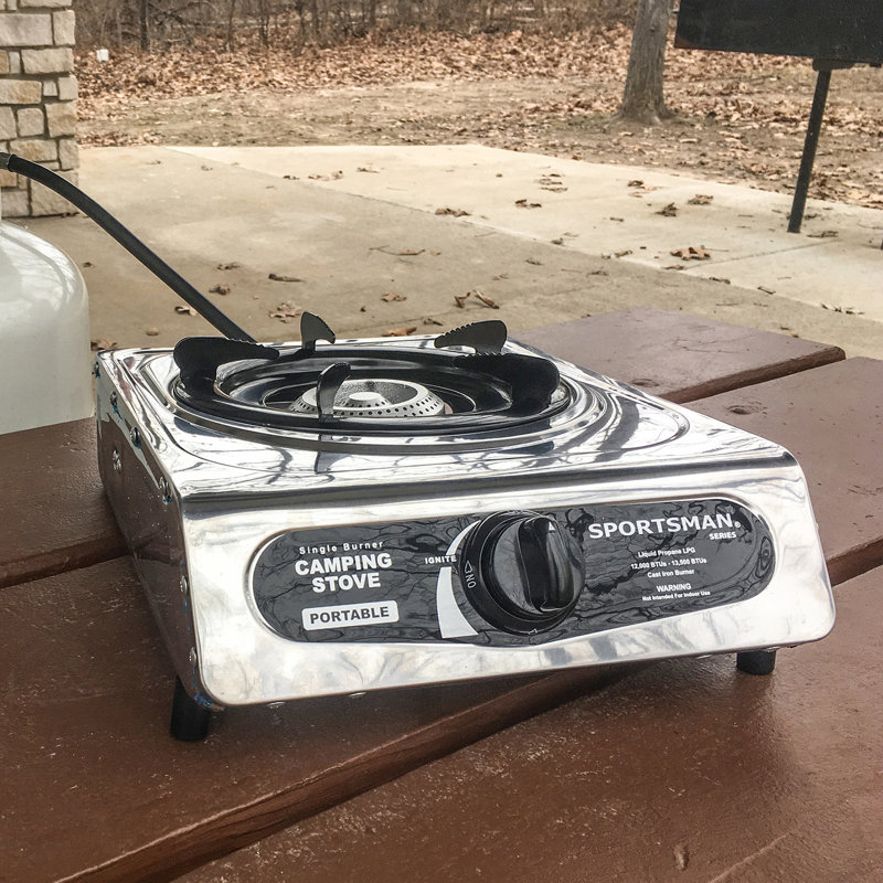 Poêle d'extérieur au propane à brûleur simple