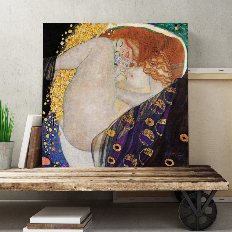 Danae by Gustav Klimt - Wrapped Canvas, 76cm H x 76cm W