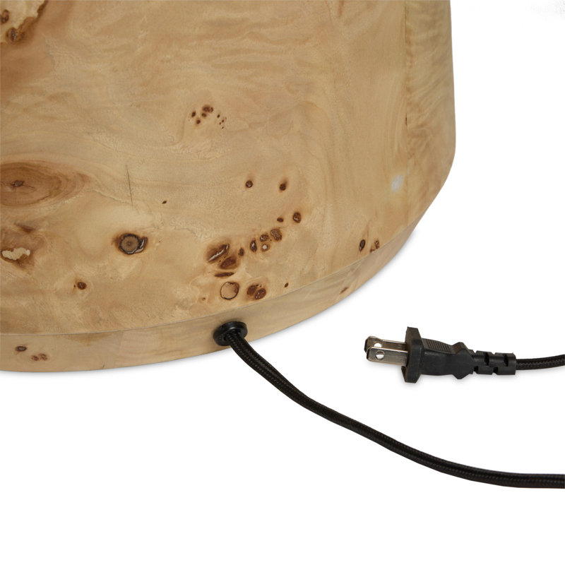 Daxton Table Lamp, Dark Brown Mappa Burl
