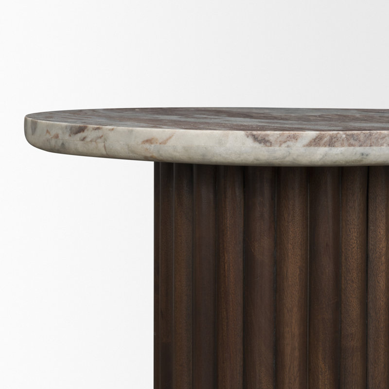 Table d'appoint ronde Marbrello