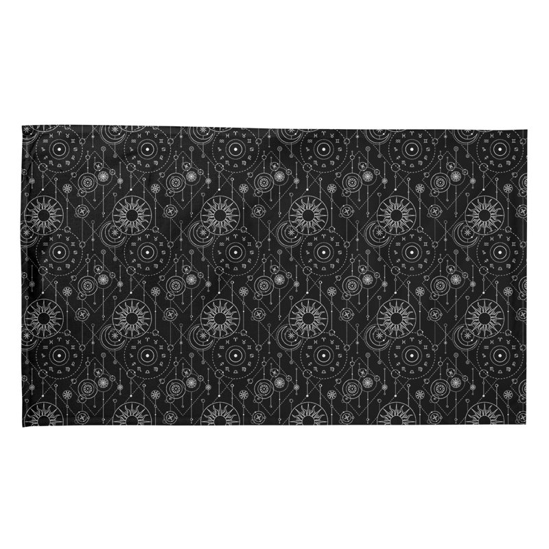 Tea Towel Kitchen Towel, Black/White, Cotton Twill