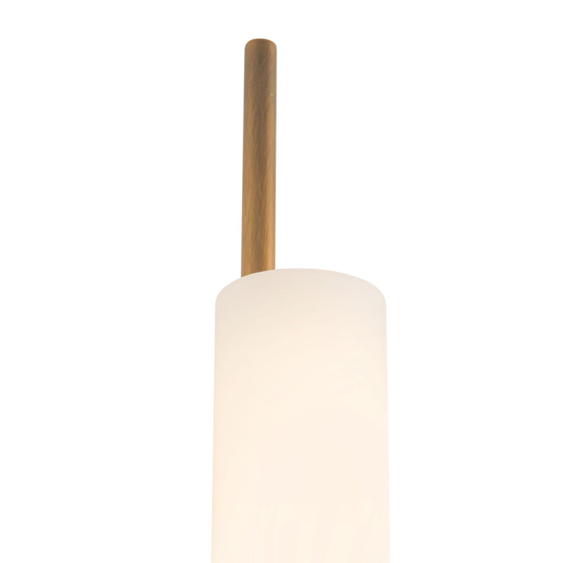 Wick 20-in Black dimmable LED Wall Sconce, Antique Brass