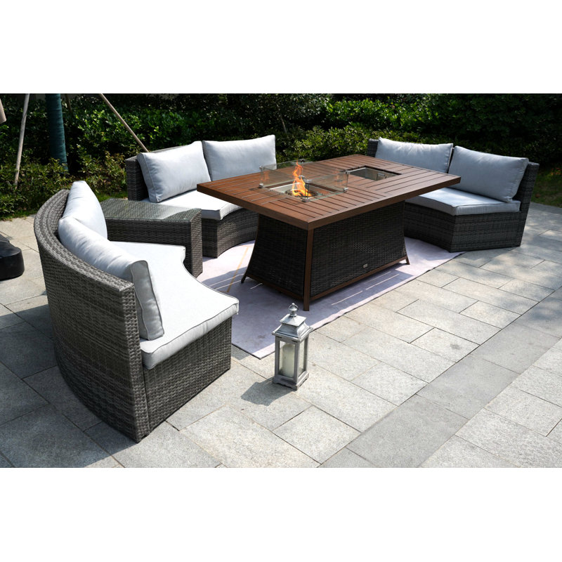 6 - Person Patio Conversation Set with Cushions