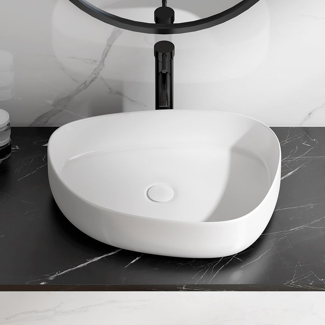 Zermatt 22" x 16'' Vitreous China Oval Bathroom Vessel Sink Eridanus Sink