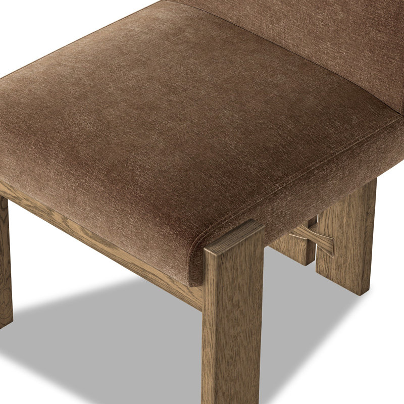 Roxy Upholstered Dining Chair, Brushed Ebony Oak, Gibson Black