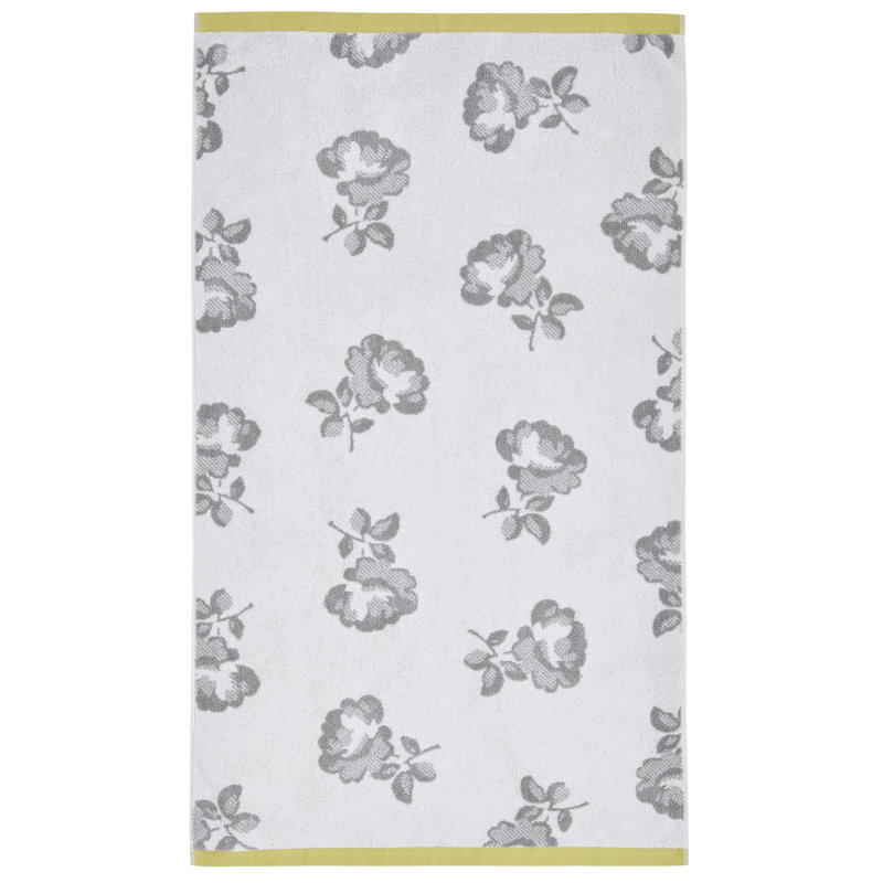 Freston Rose Bath Towel Single, Grey