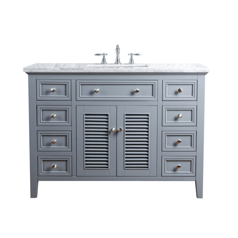 Ensemble de meuble-lavabo simple 48 po Abram, gris