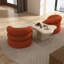 Fauteuil demi-tonneau pivotant rembourré Coyle-1840234588-1867919386