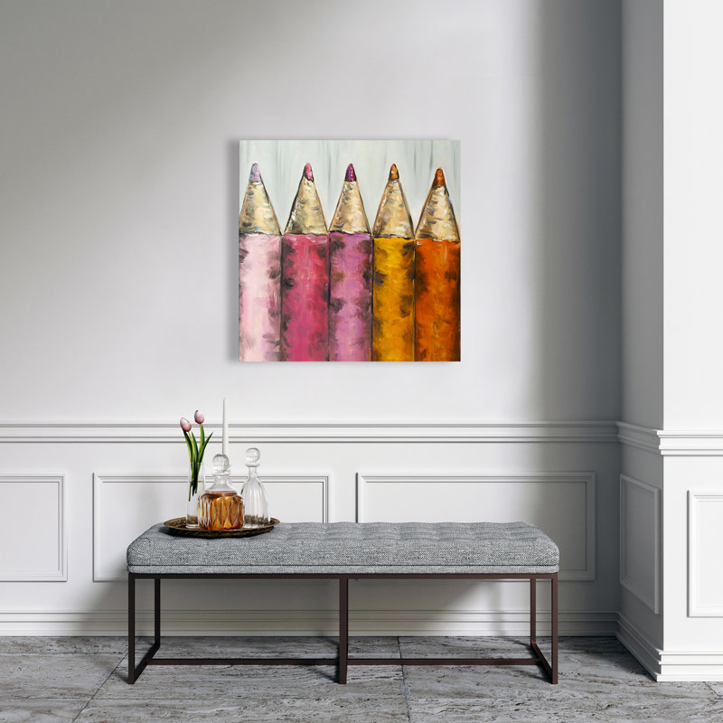 Colouring Pencils - Miscellaneous Orange Canvas for Home Decor