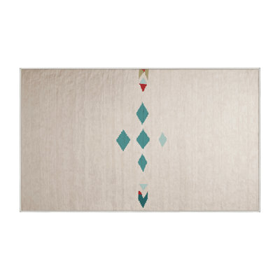 Machine Washable Beige Area Rug