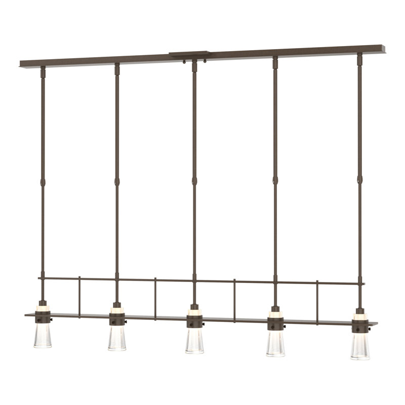 Contemporary Erlenmeyer Bronze 5-Light Island Pendant