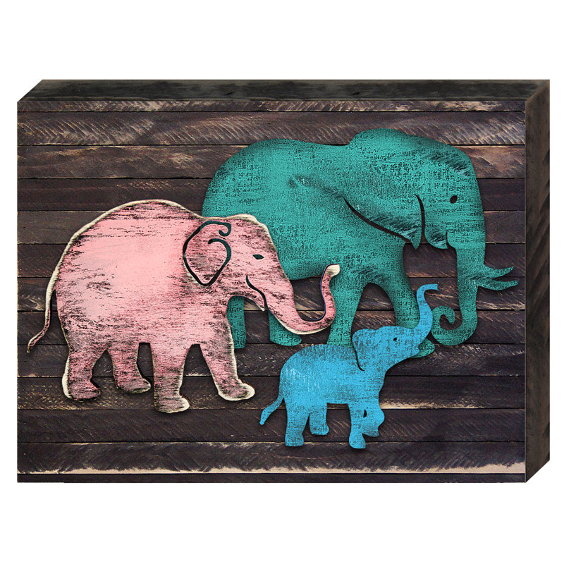 Décoration murale éléphant, H 12 po x l 18 po x P 2 po