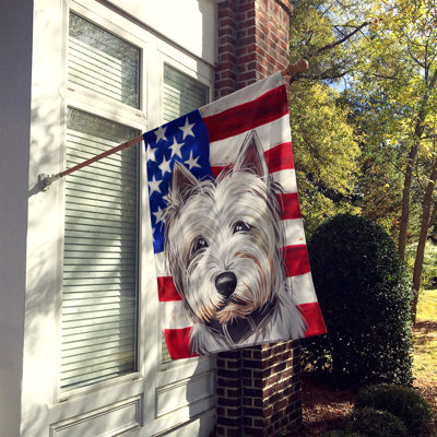 Polyester à 2 côtés 28 x 40 po drapeau maison