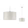 Veronica 1 - Light Beige/Brushed Iron Sphere Pendant