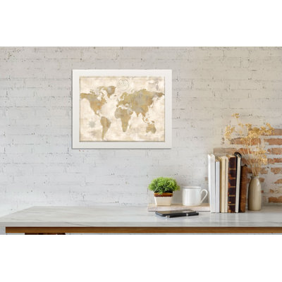 Jolie « rustique world map », ensemble de 2 reproductions d’art