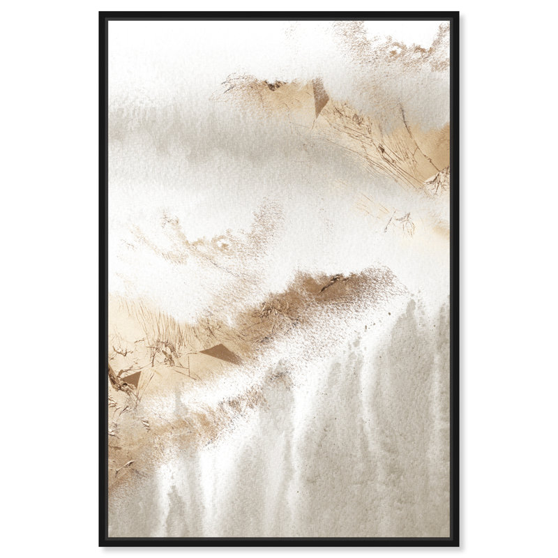 " Abstract Delicate Majestic ", Floater Framed Print, 30" H x 20" W , Black