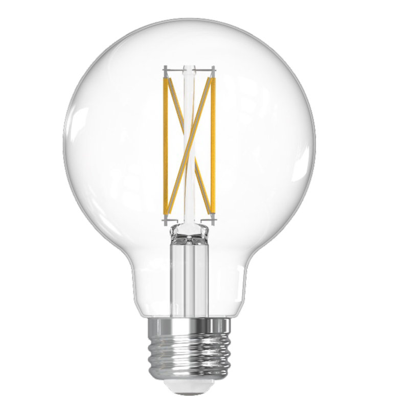 Ampoule DEL G25 7,6 watts à intensité variable Bulbrite avec finition transparente et culot moyen E26, 800 lumens