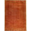 Hand Knotted Abstract Area Rug in Orange