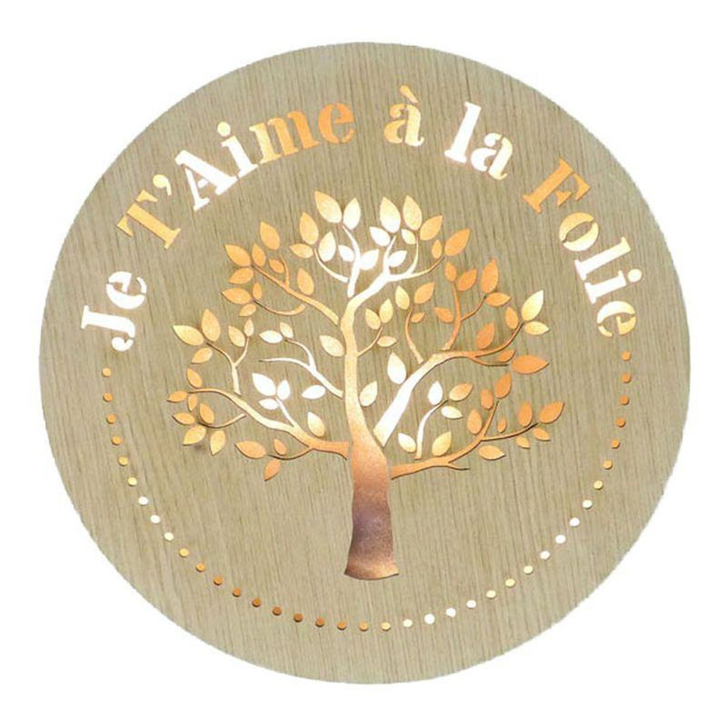 Plaque murale ronde avec arbre de vie