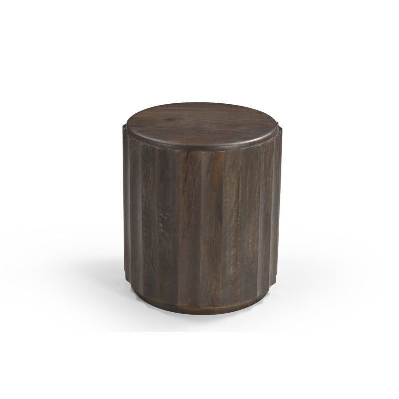 Josiane Solid Wood End Table, Walnut