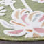 Tapis intérieur / extérieur à motif floral vert / rose Mattalyn-833715395
