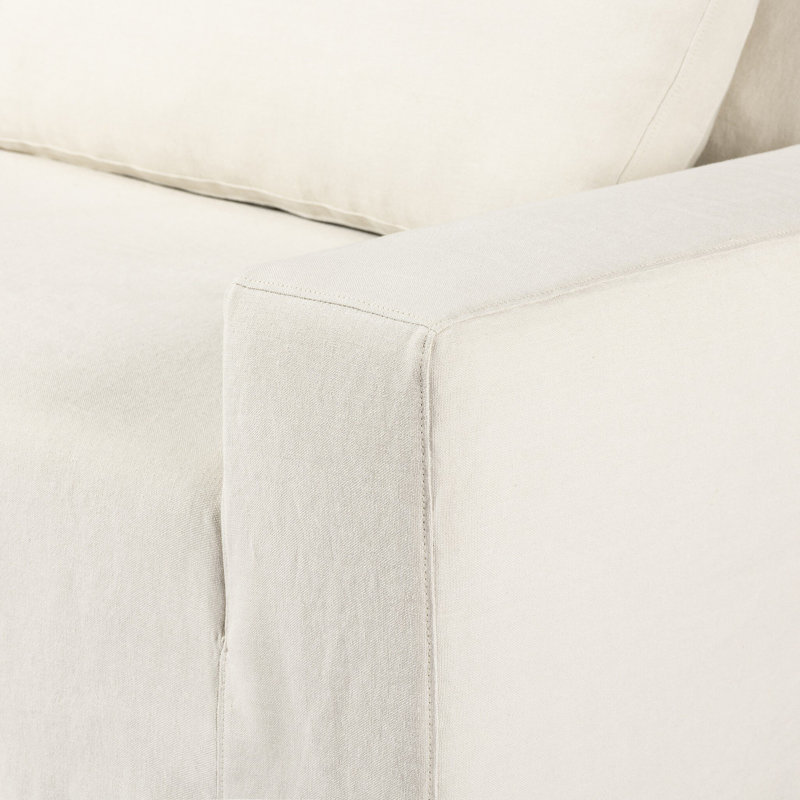 Ostend Outdoor Slipcover Sofa-96"-Bombay Flax