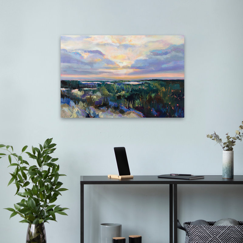 Contemporary And Preppy Sunset Path, 24" H x 16" W