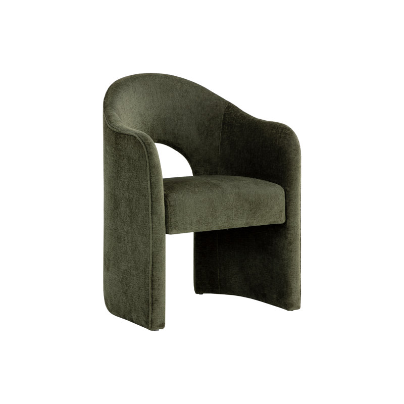 Chaise rembourrée H 19,75 po, Bergen olive