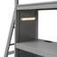 Lit superposé Led & Ports, simple au-dessus d'un lit simple, gris - Lit confortable et pratique avec rangement supplémentaire avec tablettes à tiroirs-1961745483