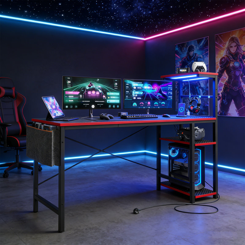 Metal Base Computer Desk