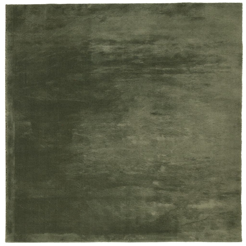Rug "HUARTE" Short Pile Soft and Washable Forest Green, Square 160cm