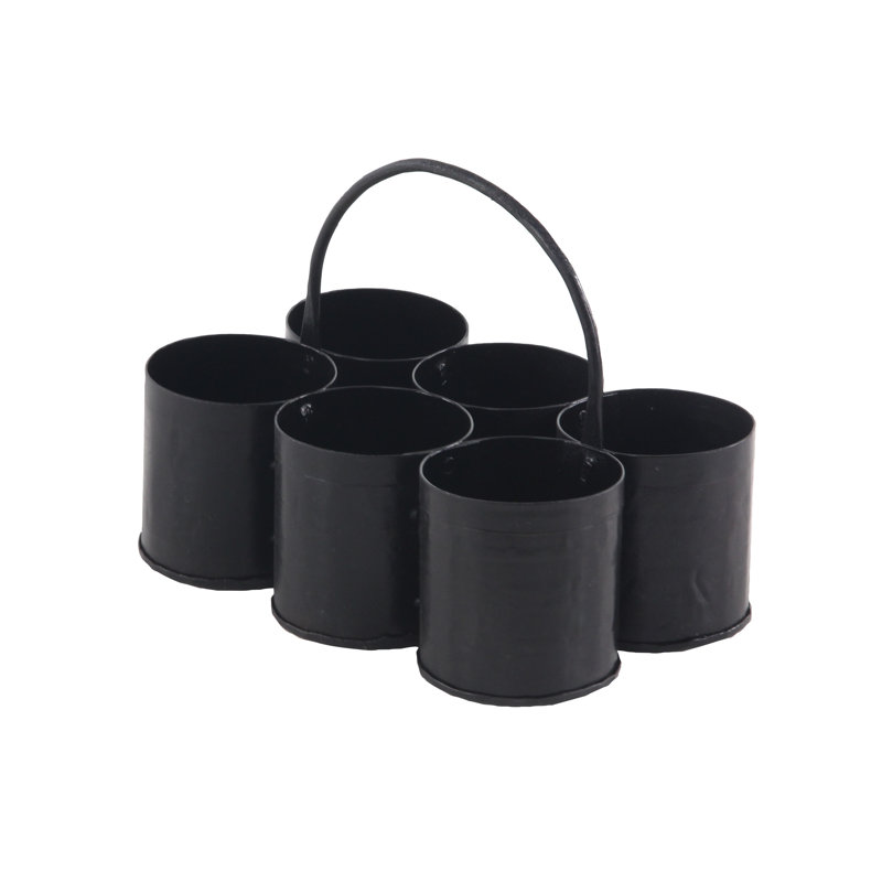 Vanmatre 6 Bottle Tabletop Wine Bottle Rack in Brown