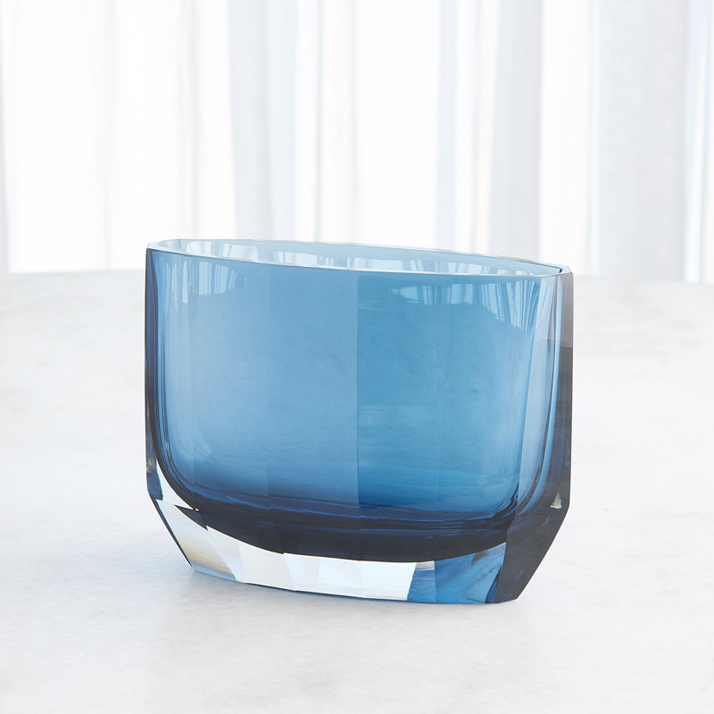 Vase à bijoux large, Bleu