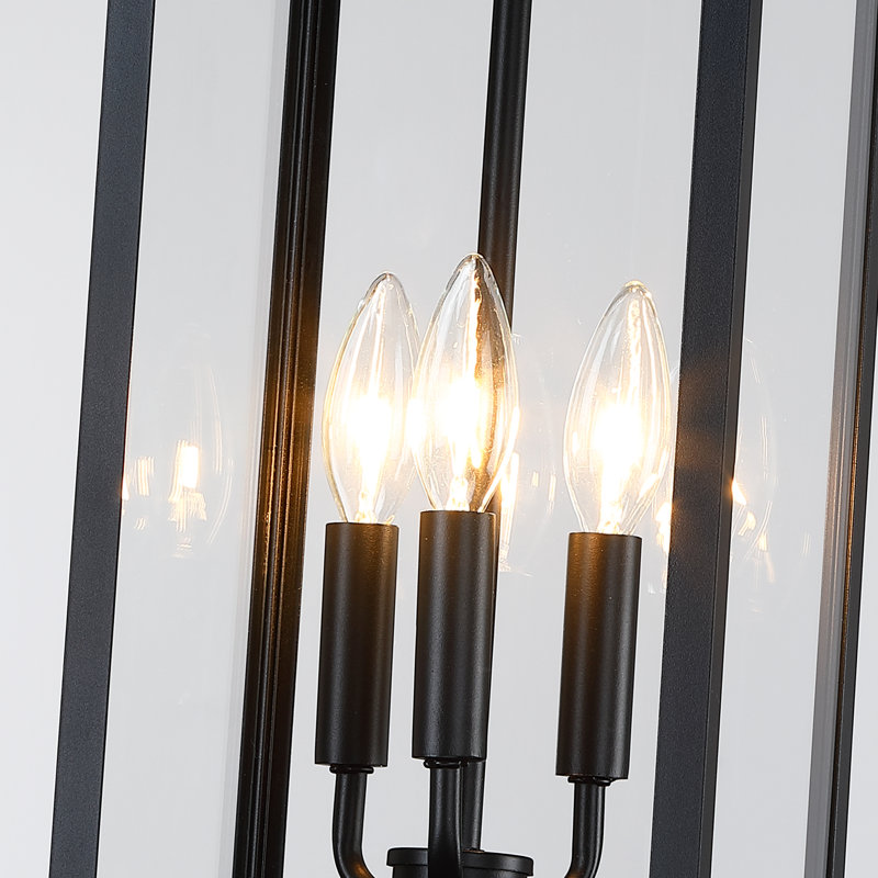23.75" 3- Light Design Dusk To Dawn Outdoor Post Lantern Head Light Fixture