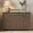 Mucci 47"W Solid Wood Transitional Modern Brown 6 Drawer Dresser-2047332958