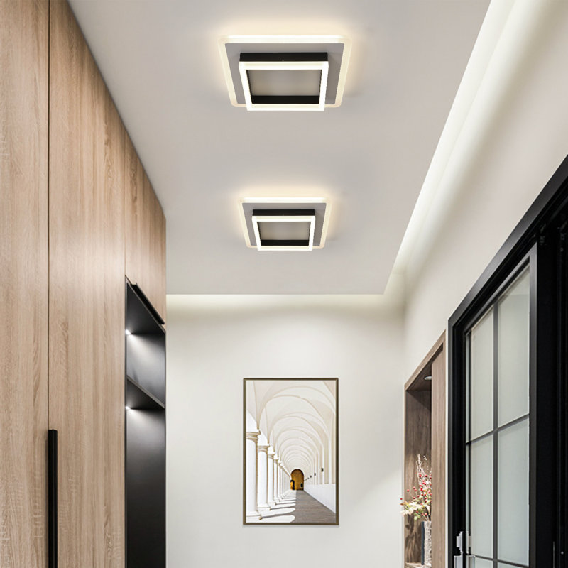 Darnzell 30cm Square LED Flush Mount Ceiling Light, 4000K