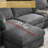 Oversized Modular Silod Wood Sectional With Ottoman-1164229683