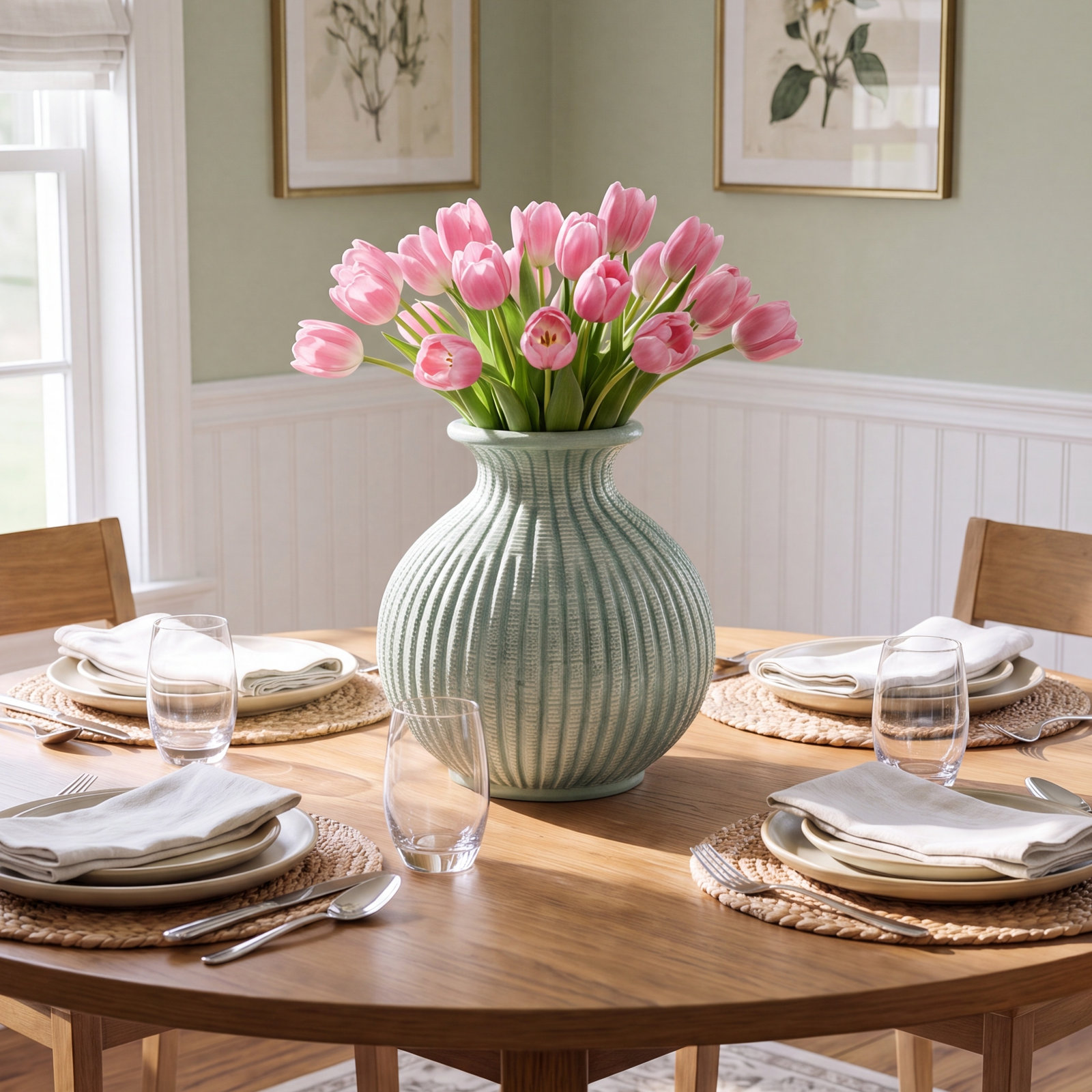 Humphreys Ceramic Table Vase, Celadon
