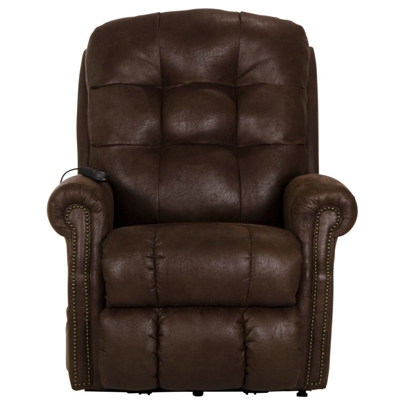 Fauteuil inclinable Burech, Similicuir sable