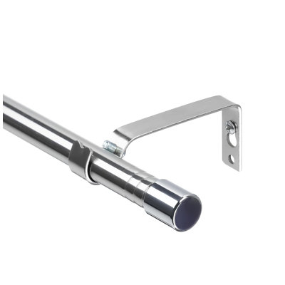 76cm Straight Tension Shower Curtain Rod & Hook Set