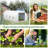 20' X 10' X 7' Walk-In Tunnel Greenhouse With Zippered Door & 8 Mesh Windows, Large Garden Green House Kit, Galvanized Steel Frame, White-123626723-123626722