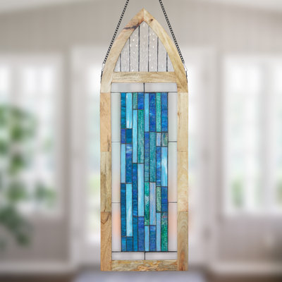 Panneau de vitrail d'inspiration cathédrale 48 "H